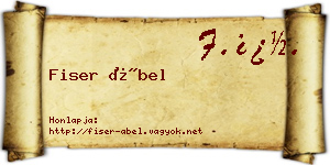Fiser Ábel névjegykártya