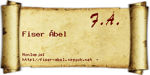 Fiser Ábel névjegykártya