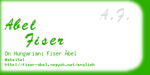 abel fiser business card