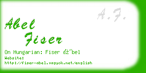 abel fiser business card